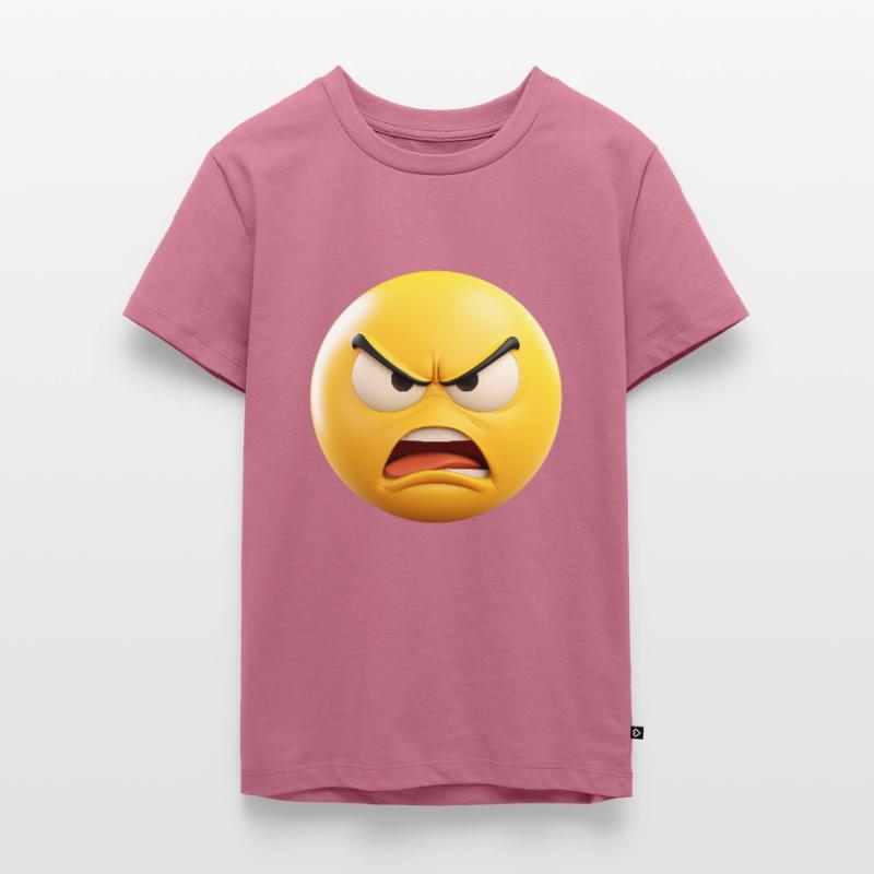 Wütend Emoticon Emotion Teenager Premium Bio T-Shirt