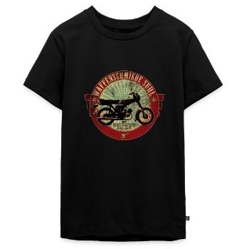 Simson S51 - Teenager Premium Bio T-Shirt - Schwarz - Vorne - AI Model Teenager Male light (155cm)