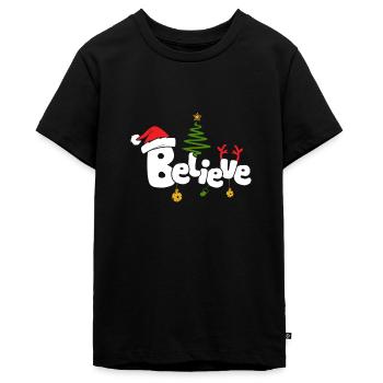 Chemise de Noël Croire - T-shirt Premium bio Ado - noir - Devant - AI Model Teenager Male light (155cm)