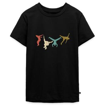Parkour Vintage - Teenager Premium Bio T-Shirt - Schwarz - Vorne - AI Model Teenager Male light (155cm)