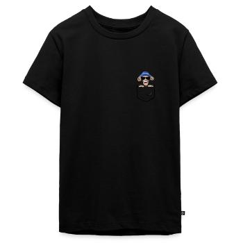 Schimpanse Polo - Teenager Premium Bio T-Shirt - Schwarz - Vorne - AI Model Teenager Male light (155cm)