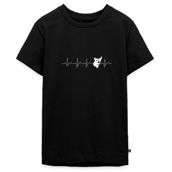 Koala Heartbeat Koala - Teenager Premium Bio T-Shirt - Schwarz - Vorne - AI Model Teenager Male light (155cm)