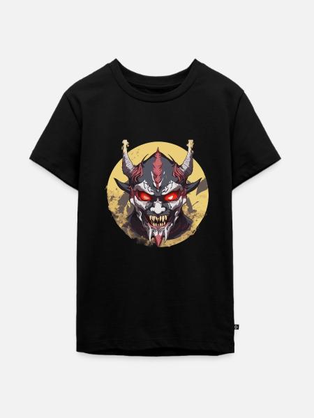 Dämonischer Samurai - Teenager Premium Bio T-Shirt - Schwarz