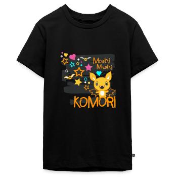 KOMORI mascotte, manga mignon style japonais - T-shirt Premium bio Ado - noir - Devant - AI Model Teenager Male light (155cm)