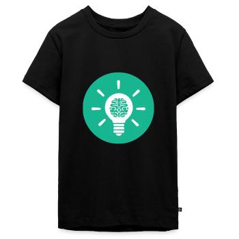 PositivePath Creations - T-shirt Premium bio Ado - noir - Devant - AI Model Teenager Male light (155cm)