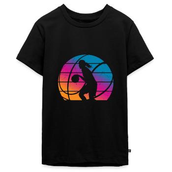 Basketball Girl Femme - T-shirt Premium bio Ado - noir - Devant - AI Model Teenager Male light (155cm)