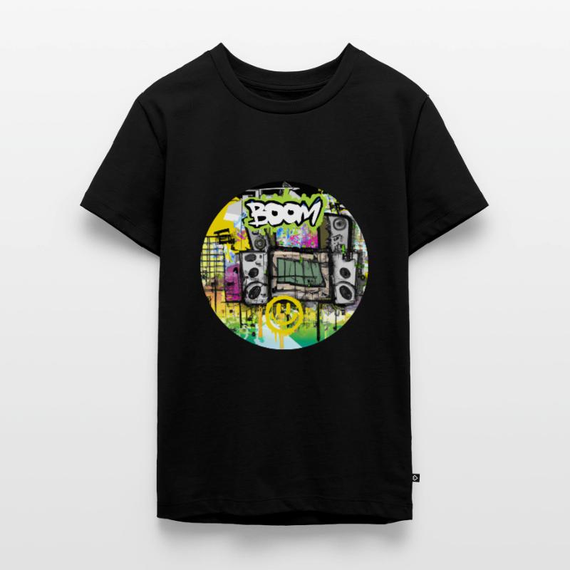 Boom Box avec Smiley - Graffiti T-shirt Premium bio Ado