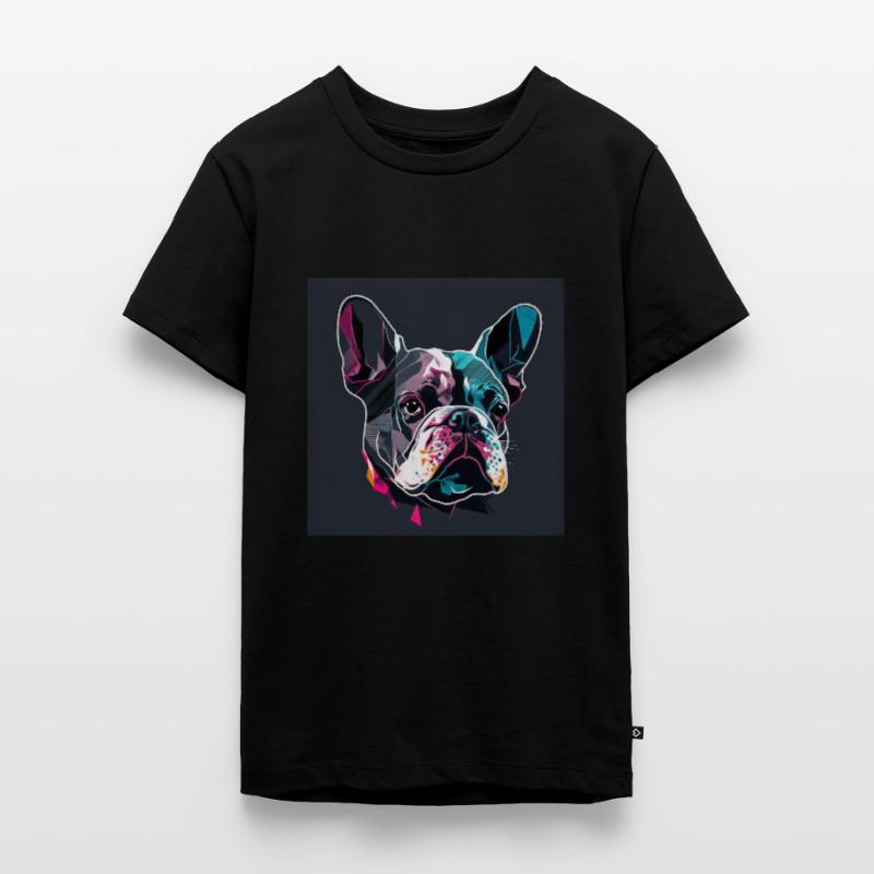 Bouledogue français, Couleurs, Polygone Design T-shirt Premium bio Ado