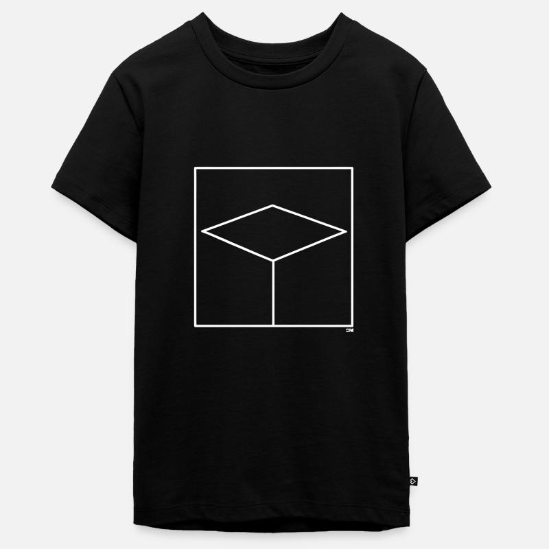 Cosmic Mirror Geometrie - Teenager Premium Bio T-Shirt - Schwarz
