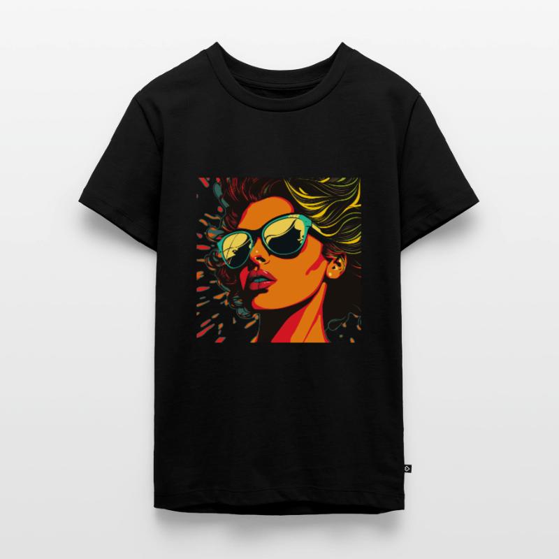 Vectorized Woman Teenager Premium Bio T-Shirt
