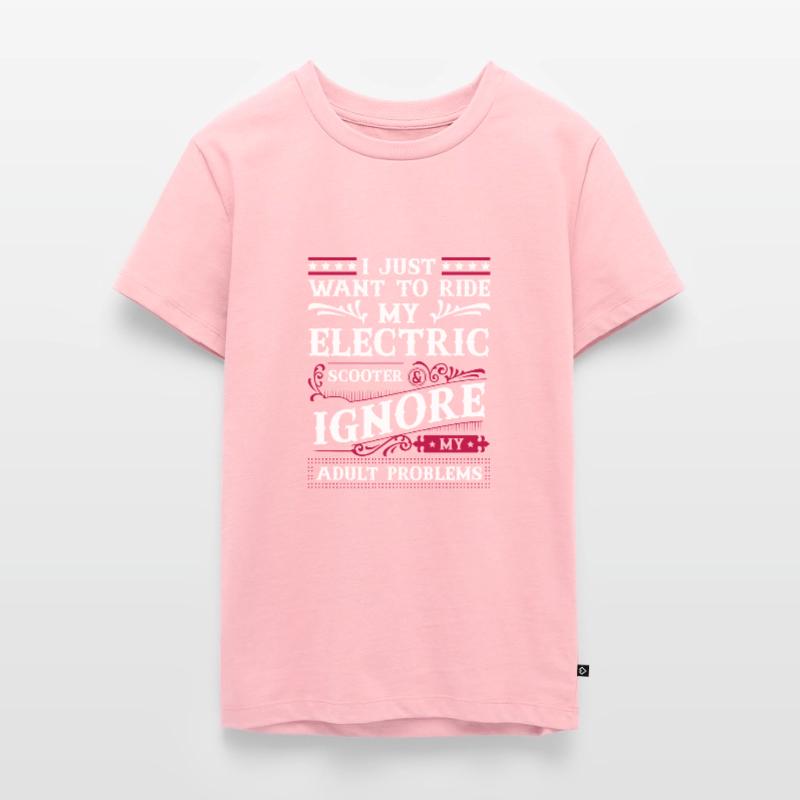Scooter Rider Electric E-Scooter Charging Station Teenager Premium Organic T-Shirt