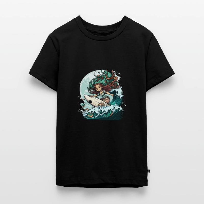 Surfing Siren Teenager Premium Organic T-Shirt