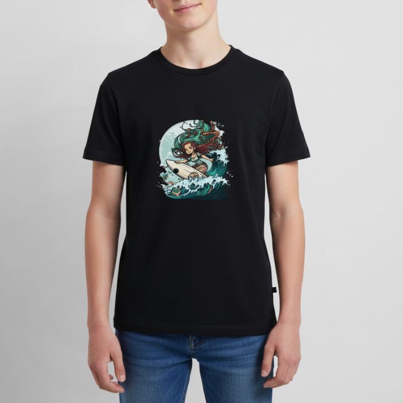 Sirène de surf T-shirt Premium bio Ado