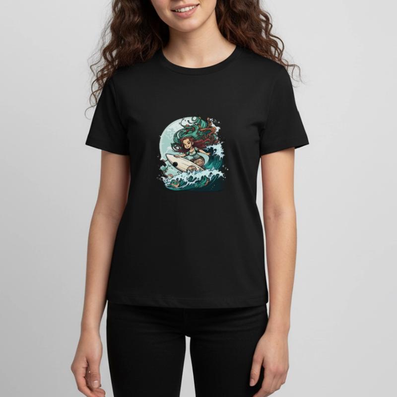 Sirène de surf T-shirt Premium bio Ado