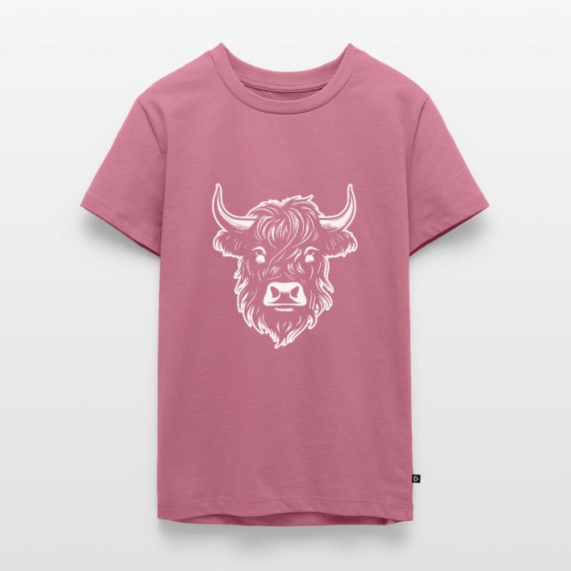 Vache écossaise des Highlands T-shirt Premium bio Ado
