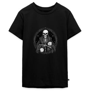 Skeletts Monolog - Teenager Premium Bio T-Shirt - Schwarz - Vorne - AI Model Teenager Male light (155cm)
