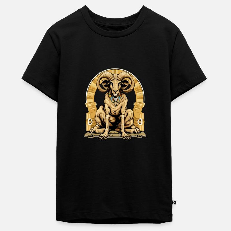 Rok der ägyptische Widder - Teenager Premium Bio T-Shirt - Schwarz