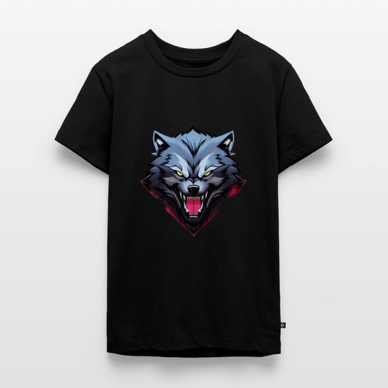 loup en colère T-shirt Premium bio Ado