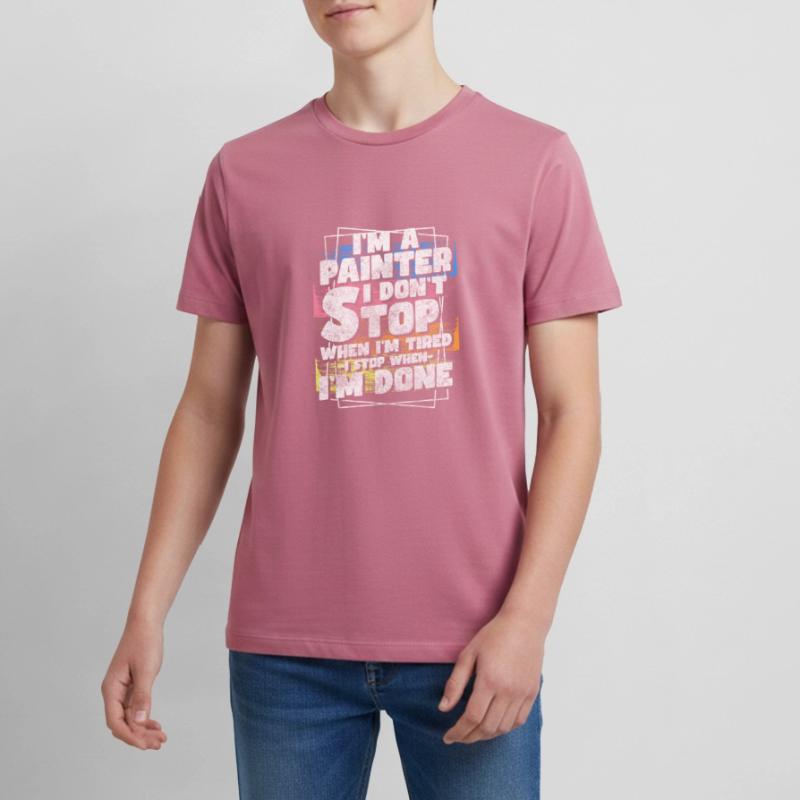 Painter Profession Paint Paint Roller Teenager Premium Organic T-Shirt
