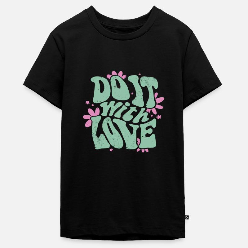 Faites-le avec amour - T-shirt Premium bio Ado - noir