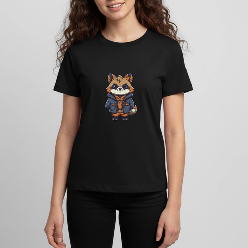 Waschbär - Kawaii Style Teenager Premium Bio T-Shirt