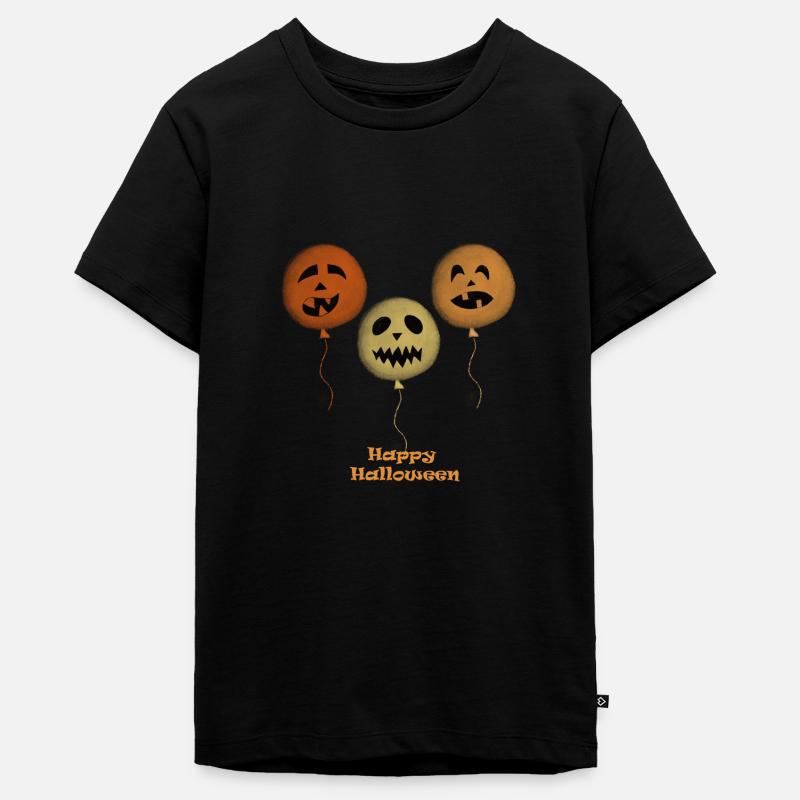 Trio de ballons d’Halloween - T-shirt Premium bio Ado - noir