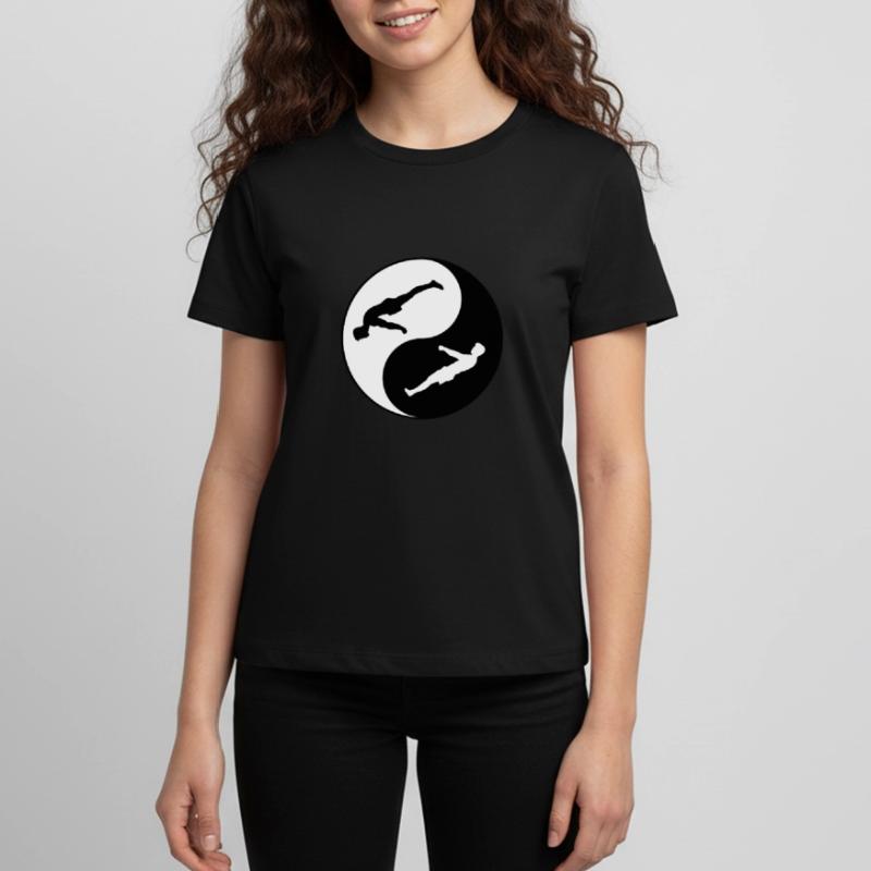 Yin und Yang Calisthenics Planche und Fronthebel Teenager Premium Bio T-Shirt