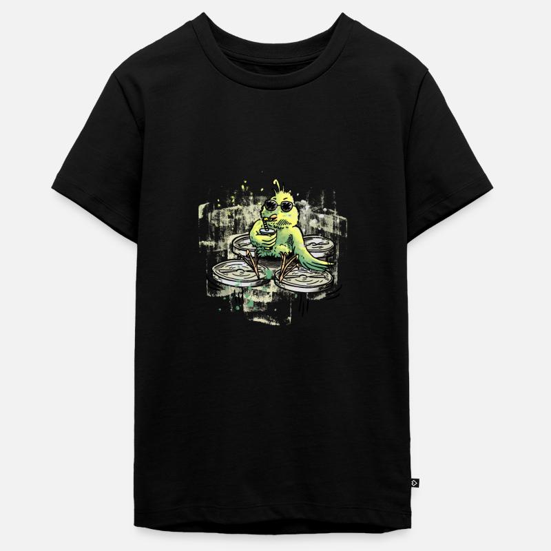 Vogel-Farb-Drohne - Teenager Premium Bio T-Shirt - Schwarz