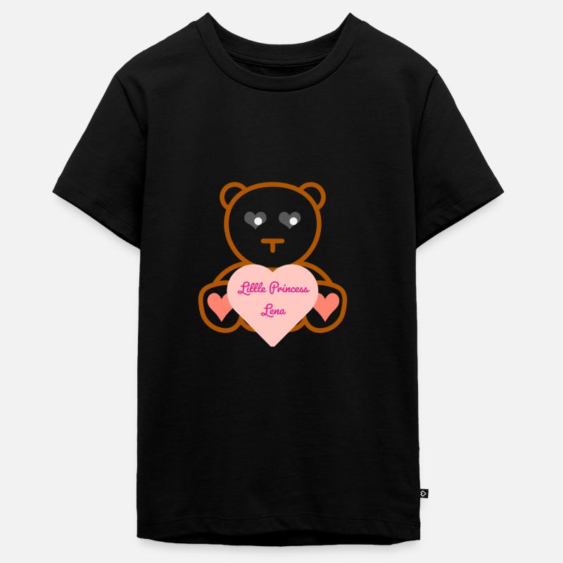 Kleine Prinzessin Lena - Teenager Premium Bio T-Shirt - Schwarz