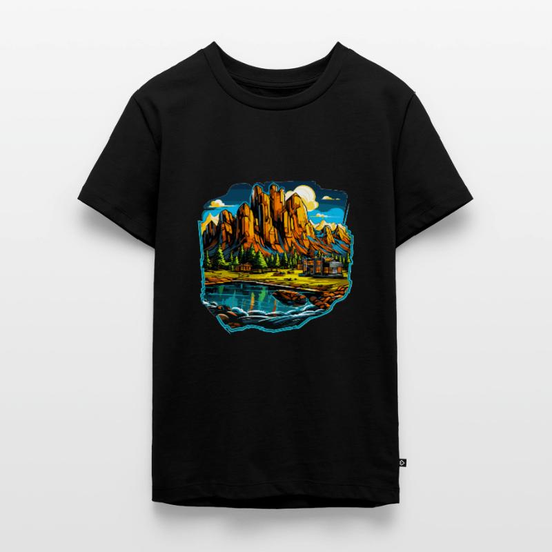 Paysage - Illustration T-shirt Premium bio Ado