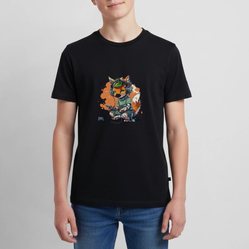Cat Gaming Hauptquartier Teenager Premium Bio T-Shirt