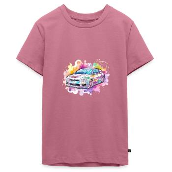 Voiture - Illustration - T-shirt Premium bio Ado - mauve - Devant - AI Model Teenager Male light (155cm)