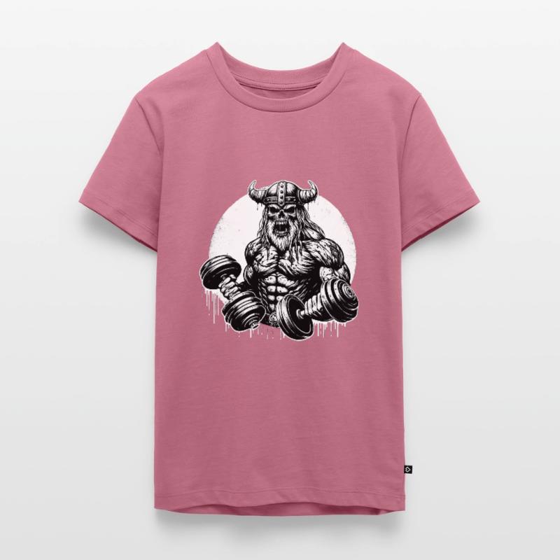 Zombie Wikinger Gym Training Teenager Premium Bio T-Shirt