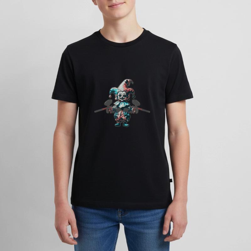 Embroydyred Paintball Horror Narr Print Teenager Premium Bio T-Shirt