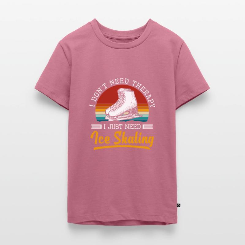 Eislaufen Schlittschuhe Eisbahn Teenager Premium Bio T-Shirt