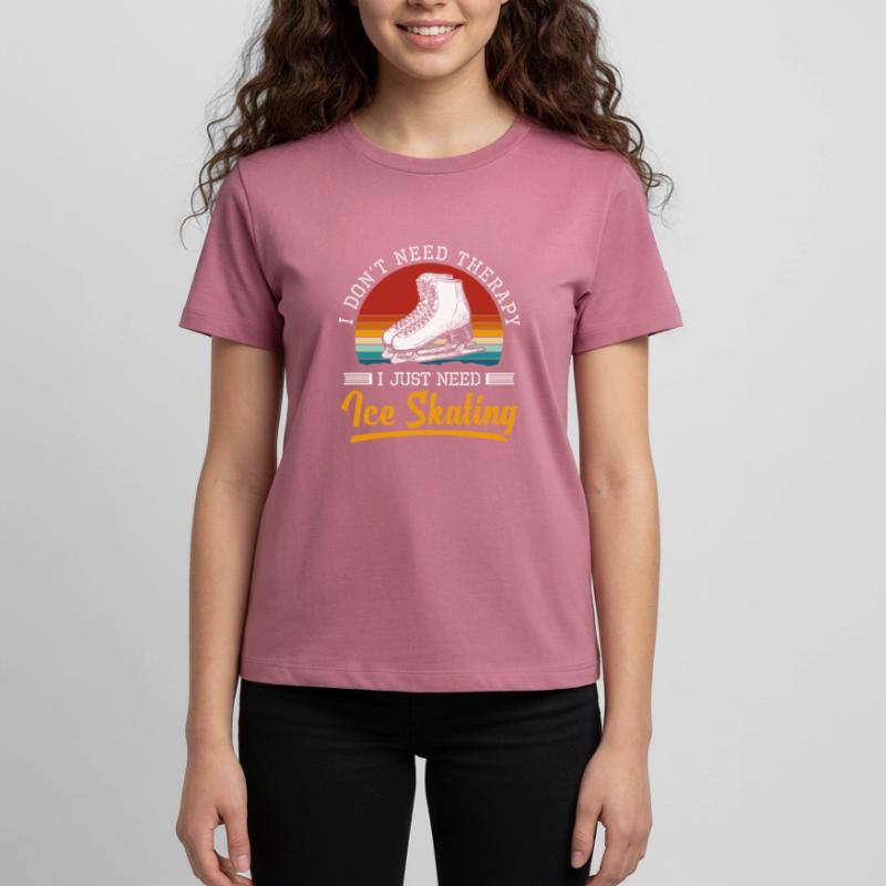 Eislaufen Schlittschuhe Eisbahn Teenager Premium Bio T-Shirt