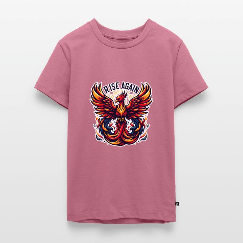 Rise Again - Phoenix Illustration Teenager Premium Organic T-Shirt