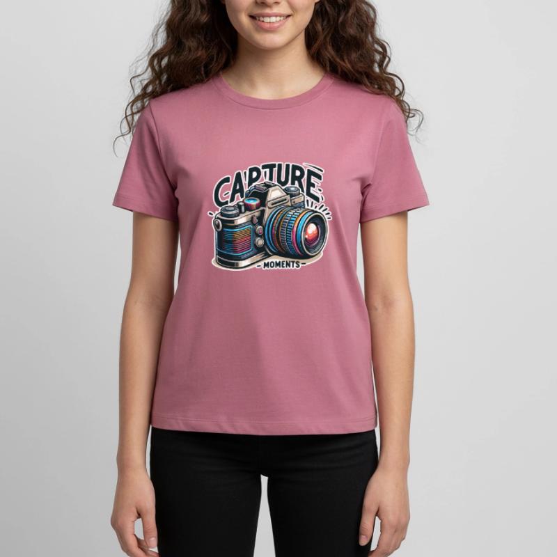 Capture Moments - Camera Illustration Teenager Premium Organic T-Shirt