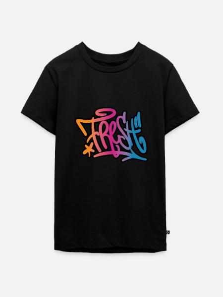 Fresh Graffiti - Teenager Premium Bio T-Shirt - Schwarz