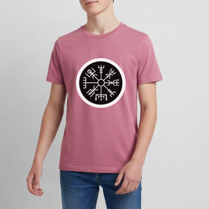 Wikinger Kompass schwarz Teenager Premium Bio T-Shirt