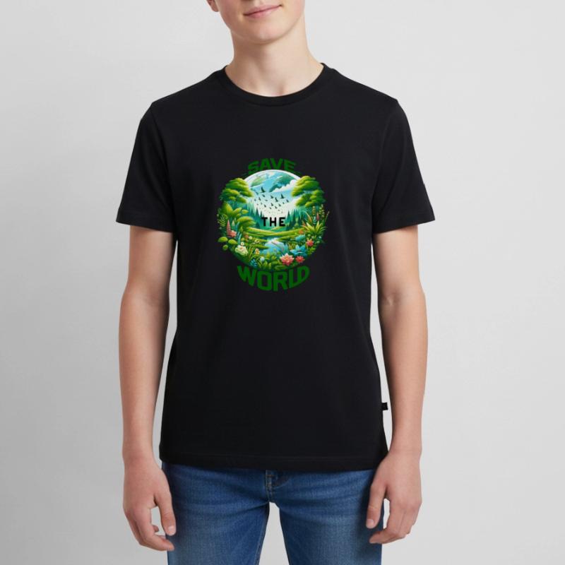 Save the World (A Call for Conservation)Green Teenager Premium Organic T-Shirt