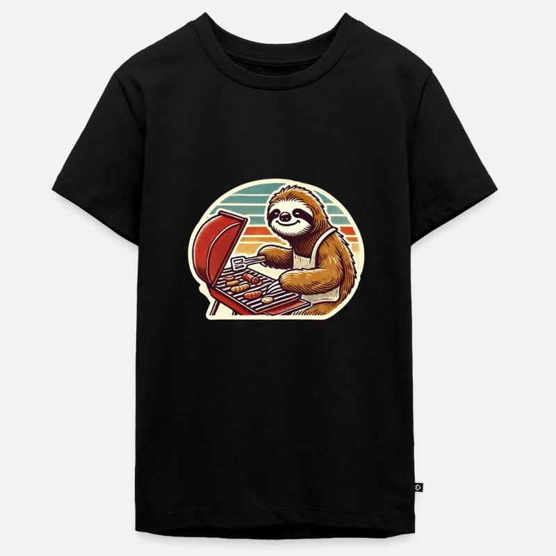 Grillmeister - Teenager Premium Bio T-Shirt - Schwarz