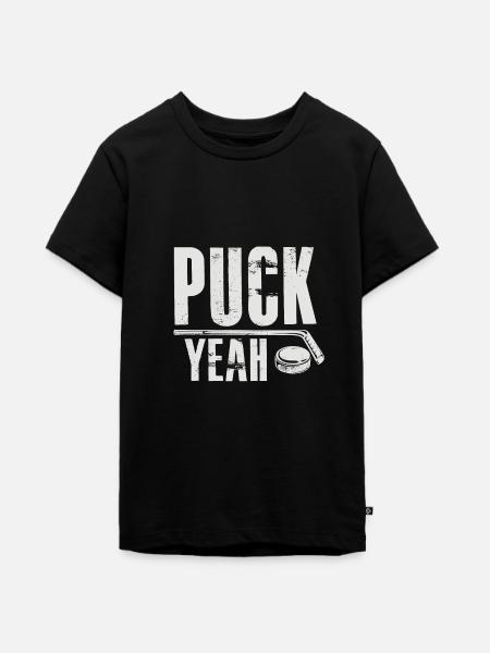 PUCK - Teenager Premium Bio T-Shirt - Schwarz