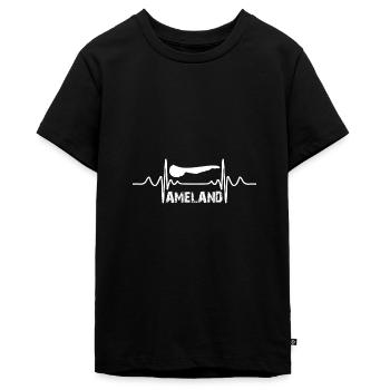 Ameland - Teenager Premium Bio T-Shirt - Schwarz - Vorne - AI Model Teenager Male light (155cm)