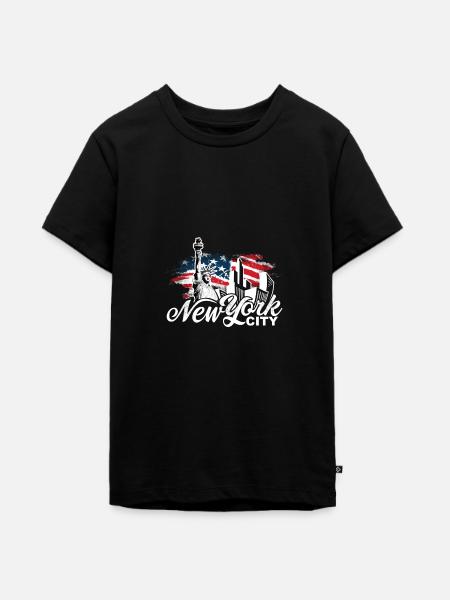 New York - Teenager Premium Bio T-Shirt - Schwarz