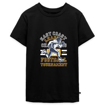 American Football - Teenager Premium Bio T-Shirt - Schwarz - Vorne - AI Model Teenager Male light (155cm)