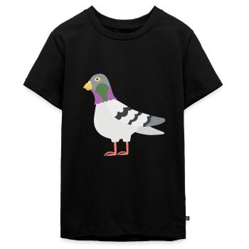 Taube - Teenager Premium Bio T-Shirt - Schwarz - Vorne - AI Model Teenager Male light (155cm)