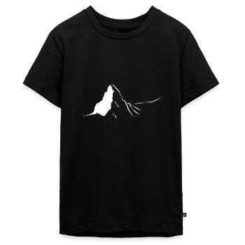 Zermatt Cervin - T-shirt Premium bio Ado - noir - Devant - AI Model Teenager Male light (155cm)