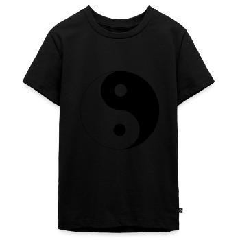 Yin Yang - Teenager Premium Bio T-Shirt - Schwarz - Vorne - AI Model Teenager Male light (155cm)