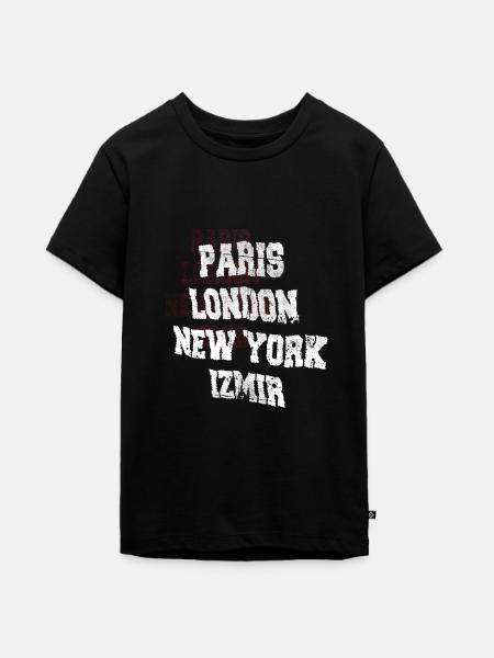 Izmir Stadt - Teenager Premium Bio T-Shirt - Schwarz
